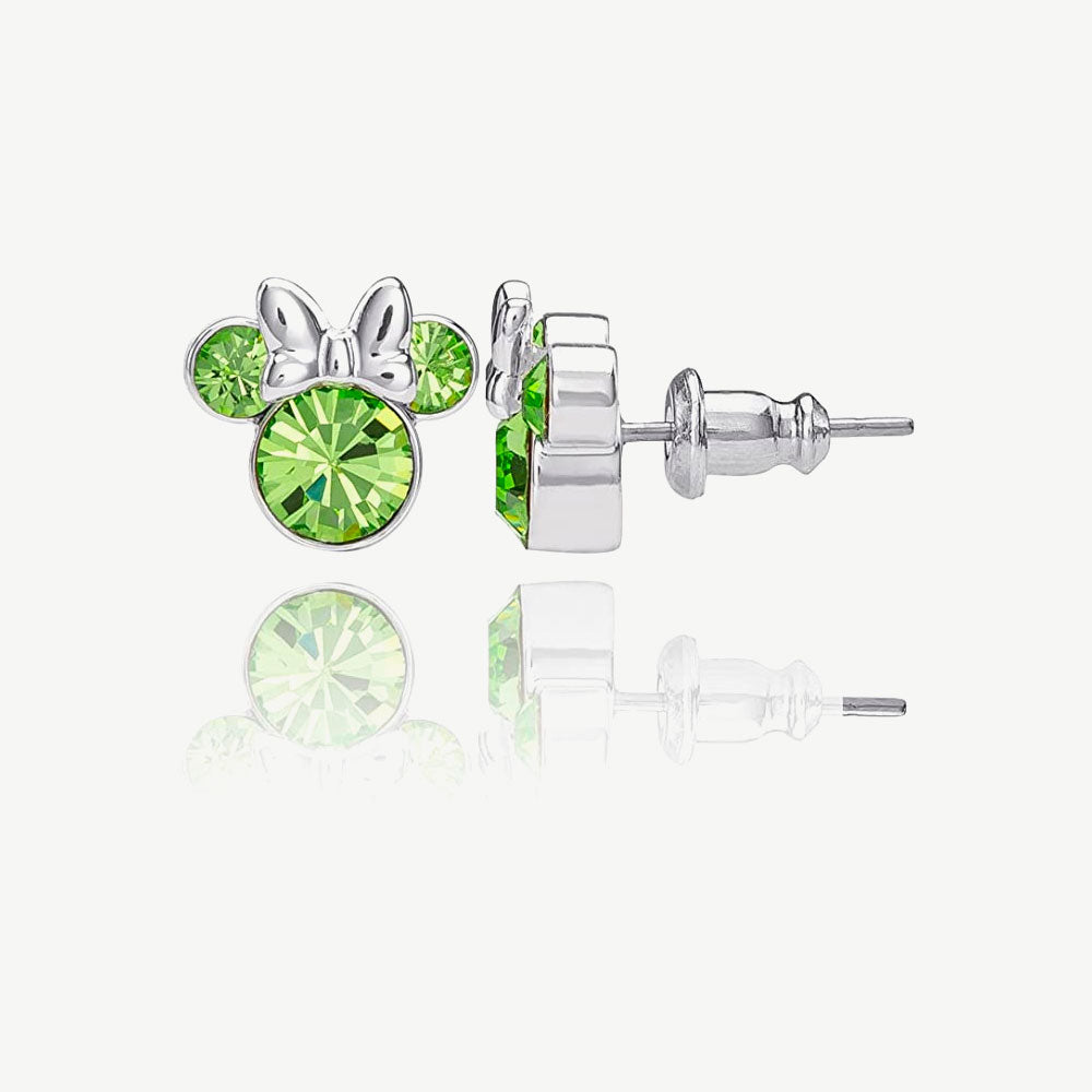 Plated Crystal Stud Earrings