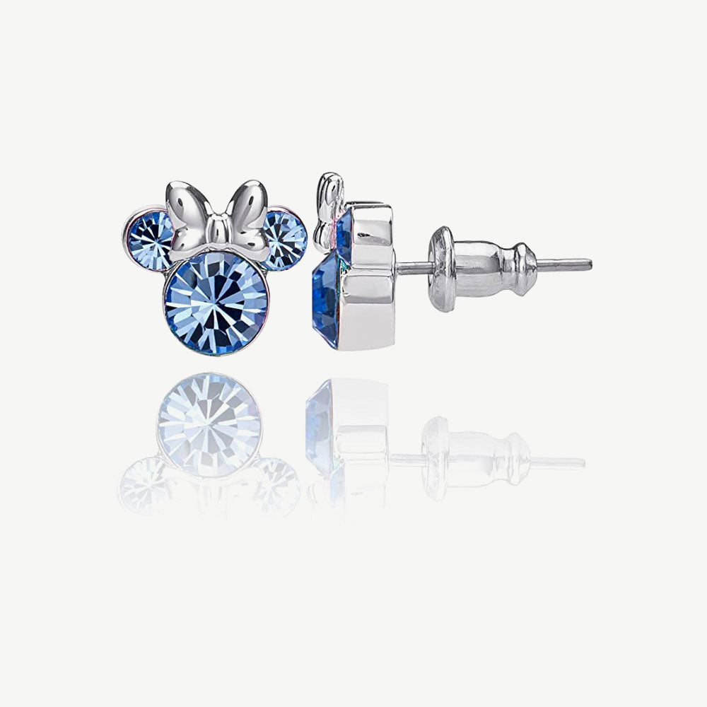 Plated Crystal Stud Earrings