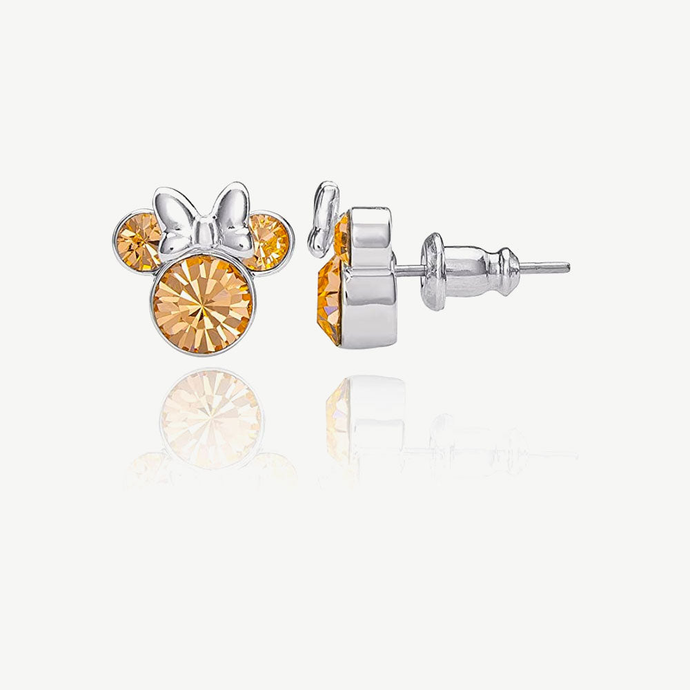 Plated Crystal Stud Earrings